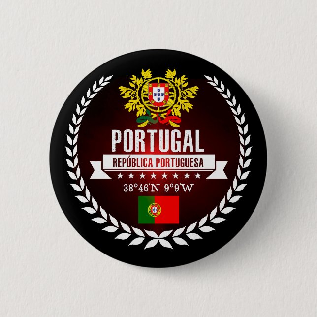Portugal 6 Cm Round Badge (Front)