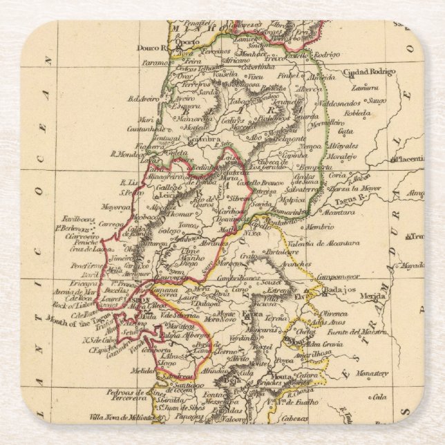 Portugal 7 square paper coaster (Front)