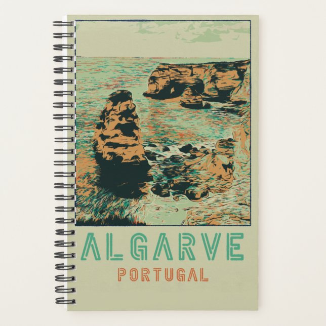Portugal, Algarve Lagoa Coast Marinha beach Planner (Front)