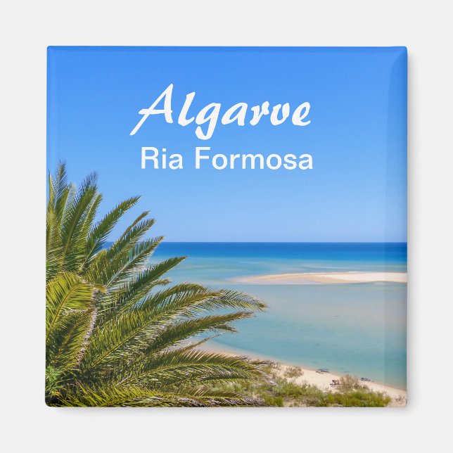 Portugal Algarve Ria Formosa Beach Souvenir Magnet (Front)