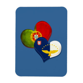 Portugal and Azores hearts Magnet