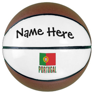Portugal and Portuguese Flag with Your Name Basketball