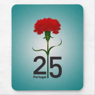 Portugal and red carnation mouse pad