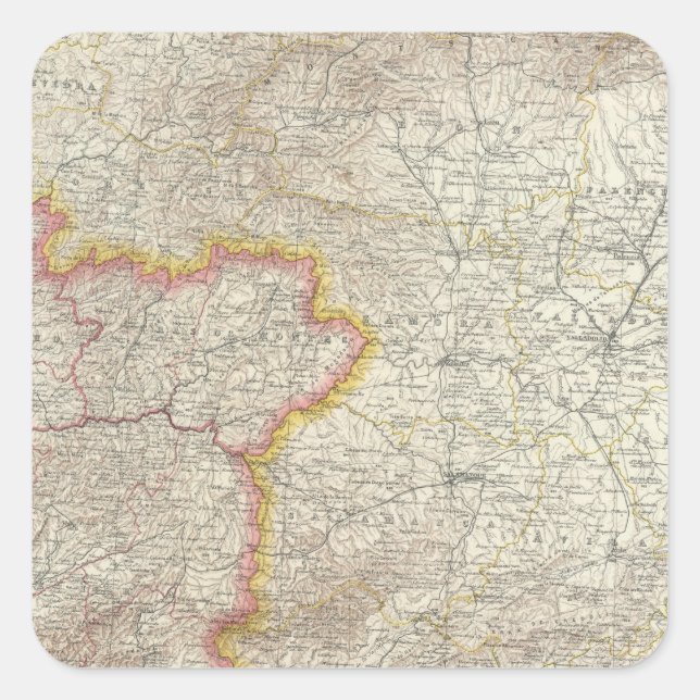 Portugal and Spain Square Sticker (Front)