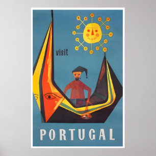 Portugal Art Vintage Travel Poster Portuguese