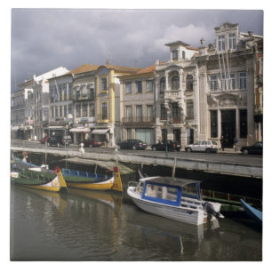 Portugal, Aveiro. Moliceiros (seaweed collecting Tile