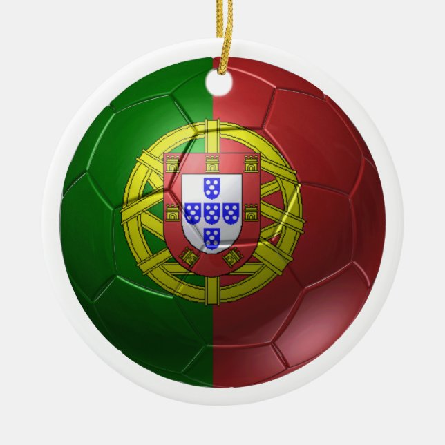 Portugal ball ceramic tree decoration (Front)