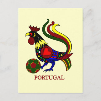 Portugal barcelos "galo" jogador de futebol postcard