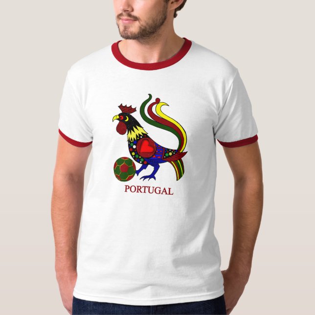 Portugal barcelos "galo" jogador de futebol T-Shirt (Front)