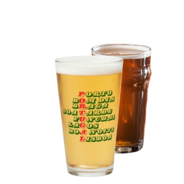 Portugal Bom Dia Boa Tarde Boa Noite Beer Glass (Creator Uploaded)