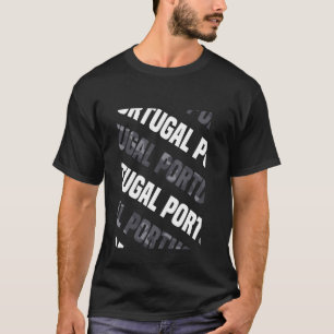 Portugal Camo Pattern Grey Camouflage T-Shirt