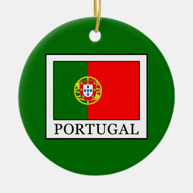 Portugal Ceramic Tree Decoration (Front)