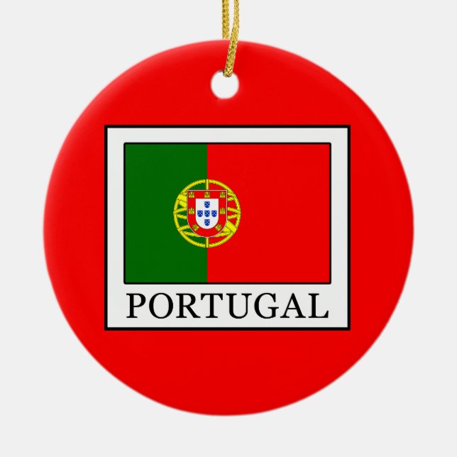 Portugal Ceramic Tree Decoration (Front)