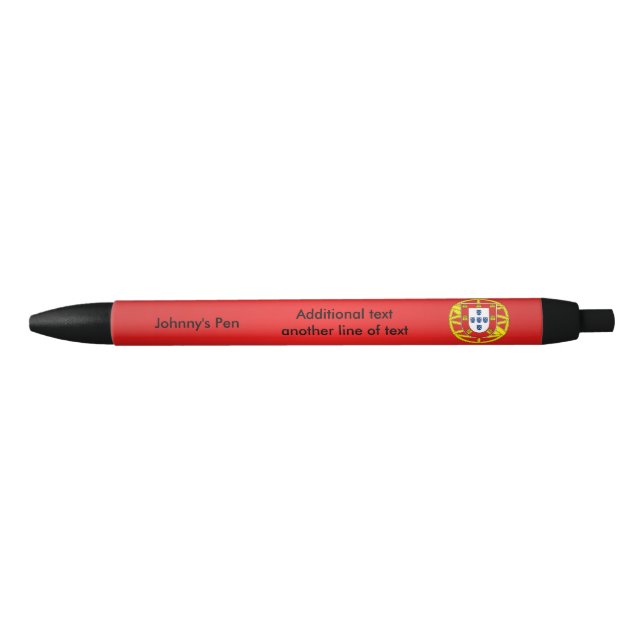 Portugal coat of arms black ink pen (Front)