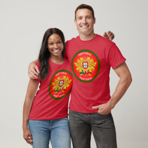 Portugal Coat of Arms Circle Shape T-Shirt