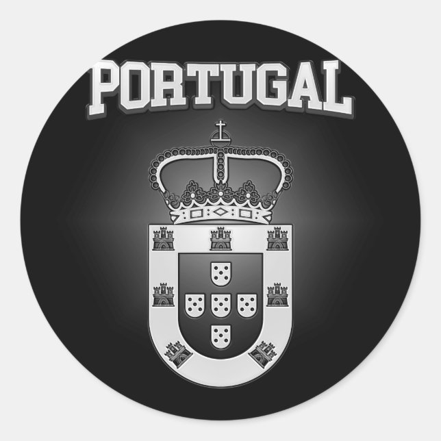 Portugal Coat of Arms Classic Round Sticker (Front)