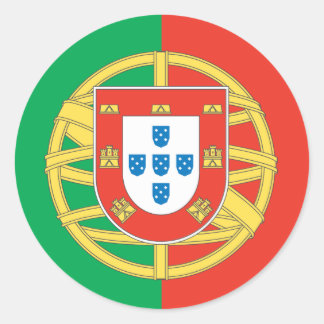 Portugal Country Flag Design Classic Round Sticker