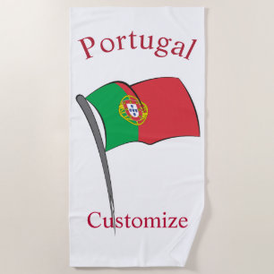 Portugal Country Flag Thunder_Cove Beach Towel