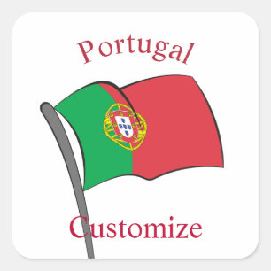 Portugal Country Flag Thunder_Cove Square Sticker
