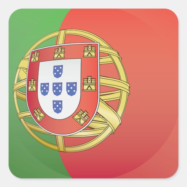 Portugal Crest Square Sticker (Front)