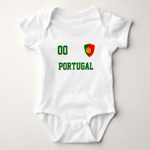 Portugal Custom Name & Number Jersey Baby Bodysuit