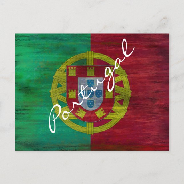 Portugal distressed Portuguese flag Postcard (Front)