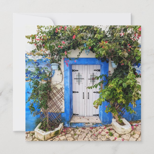 Portugal Door Greeting Card (Front)
