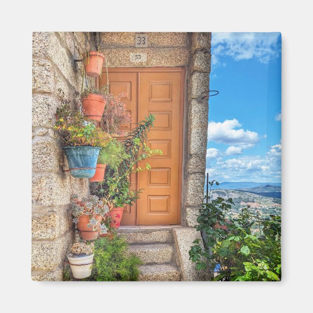 Portugal Door Photo Magnet (Front)