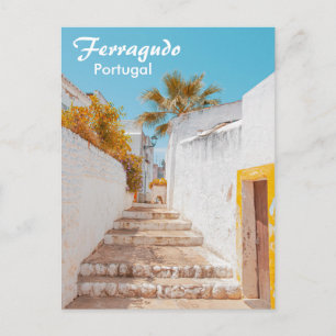 Portugal Ferragudo in the Algarve Old Stairs Postcard
