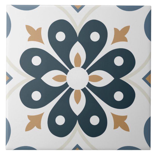 Portugal fine artwork ornamental blue and white tile (Front)