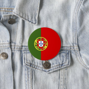 Portugal flag 7.5 cm round badge