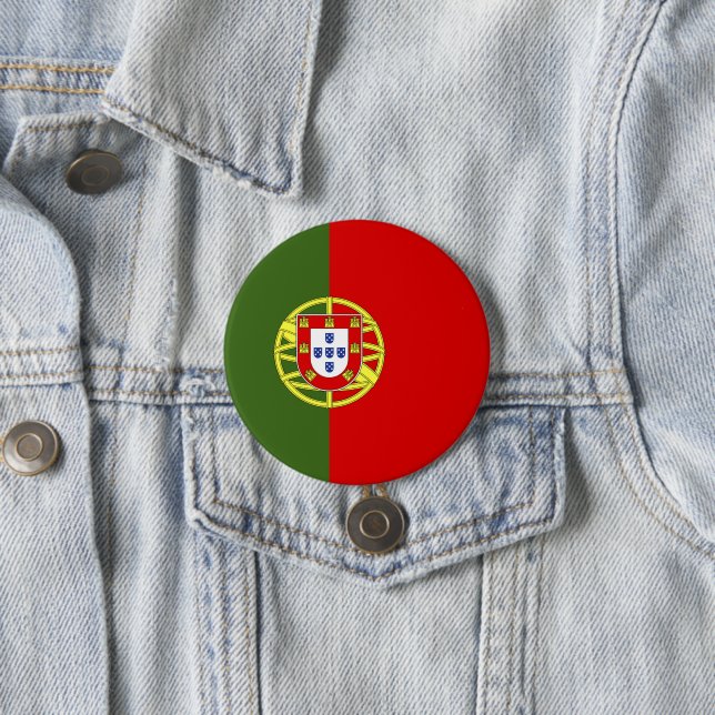 Portugal flag 7.5 cm round badge (In Situ)
