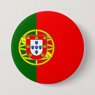 Portugal Flag 7.5 Cm Round Badge