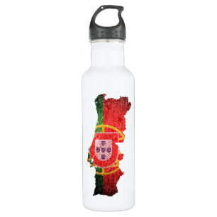 Portugal Flag and Map 710 Ml Water Bottle