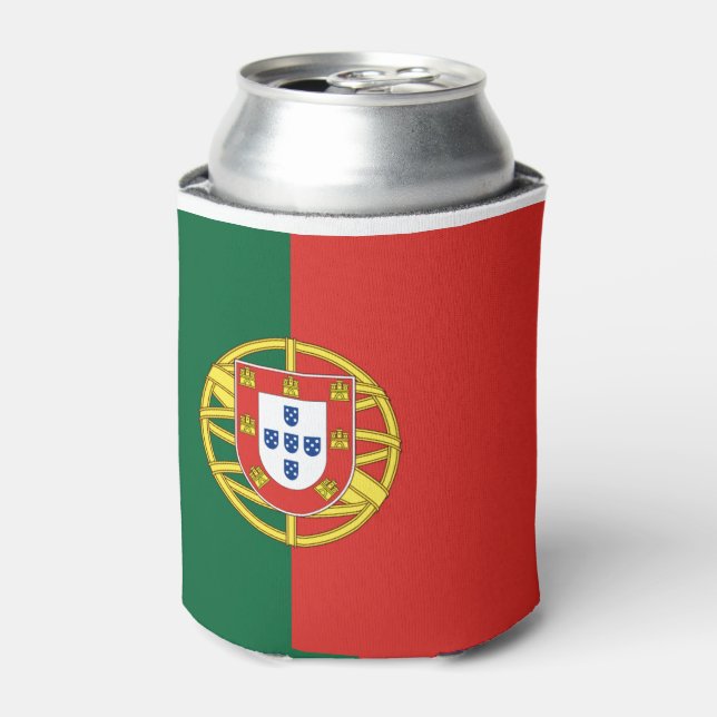 Portugal flag Bandeira De Portugal Can Cooler (Can Front)