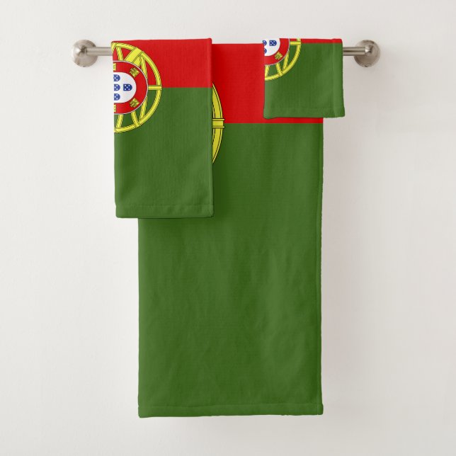 Portugal flag bath towel set (Insitu)