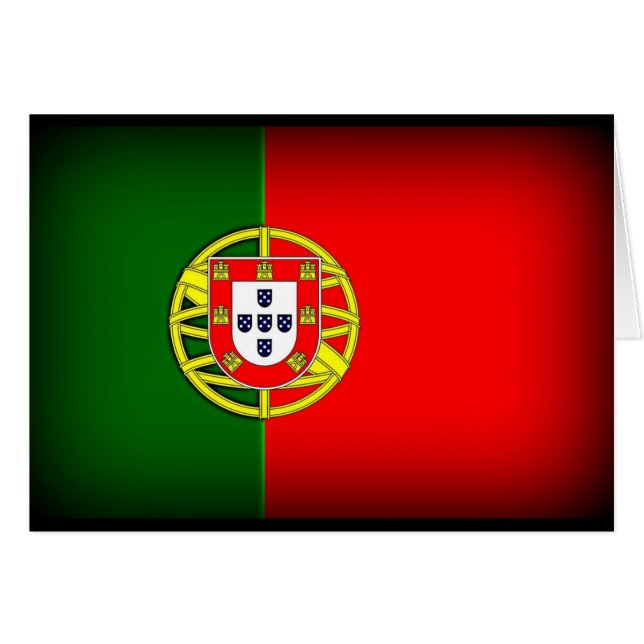 Portugal Flag Black Edge (Front Horizontal)