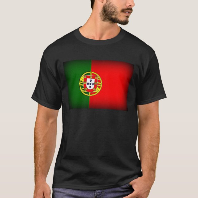 Portugal Flag Black Edge T-Shirt (Front)