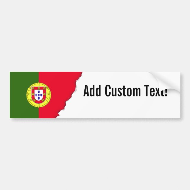 Portugal Flag Bumper Sticker (Front)