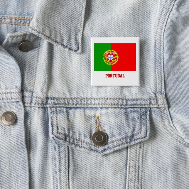 Portugal Flag Button/Lapel Pin (In Situ)