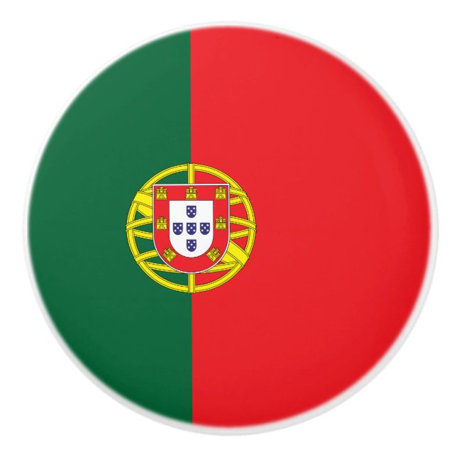Portugal Flag Ceramic Knob (Front)