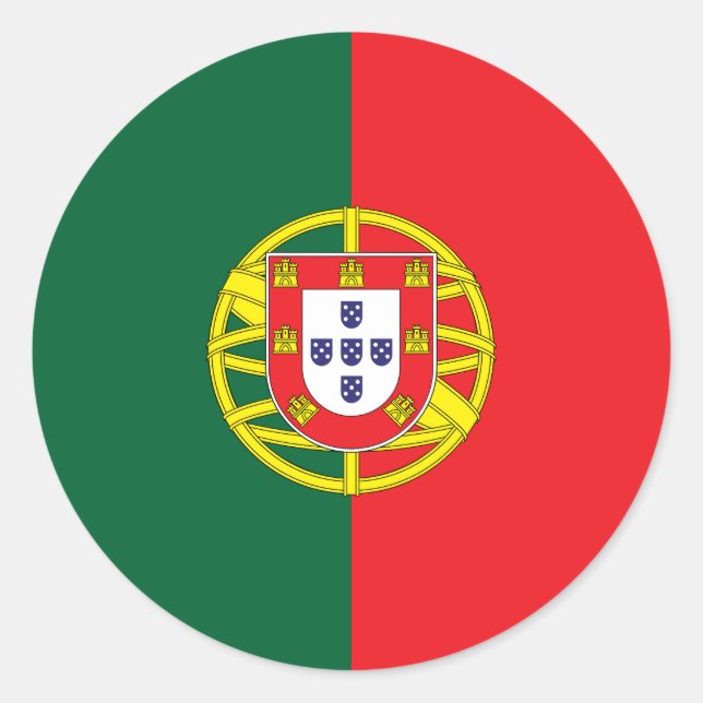 Portugal Flag Classic Round Sticker (Front)