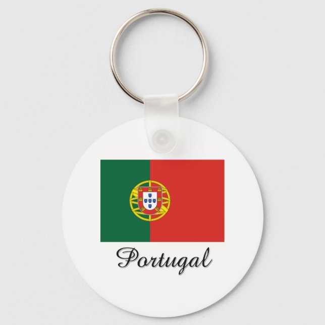 Portugal Flag Design Key Ring (Front)