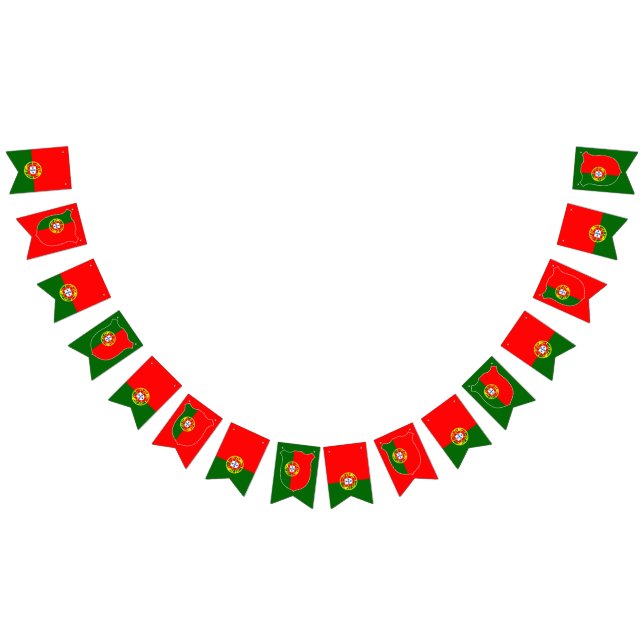 Portugal Flag Escutcheon Red Green Bunting Flags (All)
