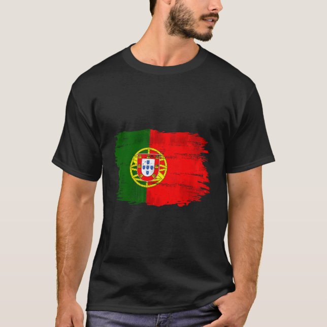 Portugal Flag For Portuguese T-Shirt (Front)
