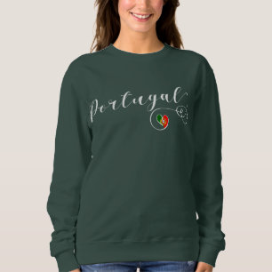Portugal Flag Heart, Portuguese Sweatshirt