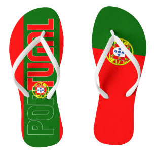 Portugal Flag Inscription Red Green Two Colour Jandals