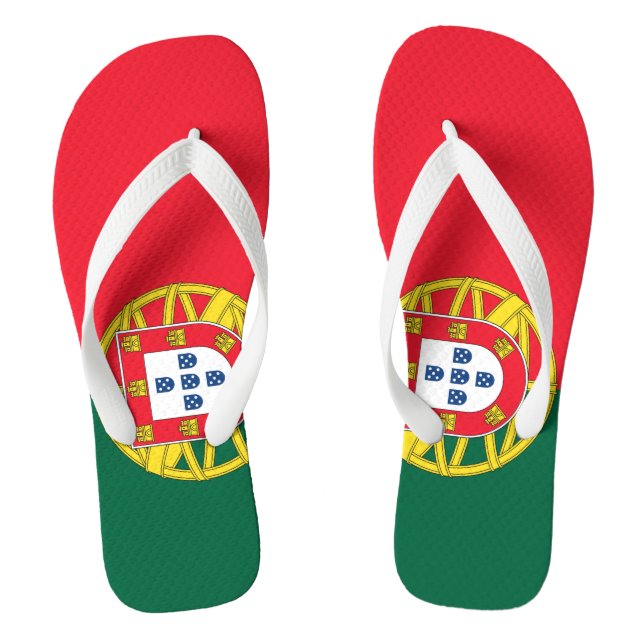 Portugal flag jandals (Footbed)