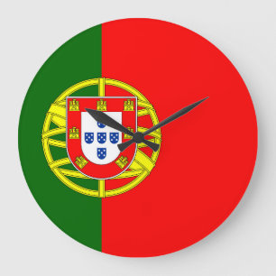 Portugal Flag Large Clock