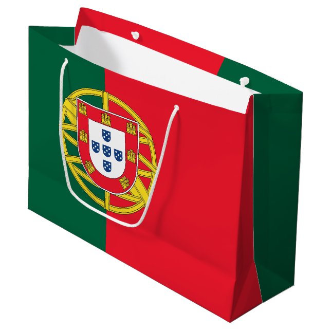 Portugal flag large gift bag (Front Angled)